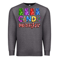 Charcoal Heather candy monster with jelly bear Premium Sweatshirt - AdoDesignShop
