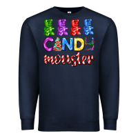 Navy candy monster with jelly bear Premium Sweatshirt - AdoDesignShop