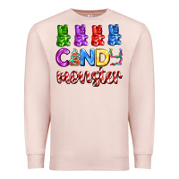 Pale Pink candy monster with jelly bear Premium Sweatshirt - AdoDesignShop