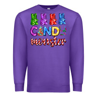 Purple candy monster with jelly bear Premium Sweatshirt - AdoDesignShop