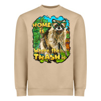 Mushroom raccoon home is where the trash is Heavyweight Sweatshirt - BarkalooDesign