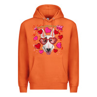 Carrot Valentine's day  bull terrier Premium Hoodie - RanaPortraitStore