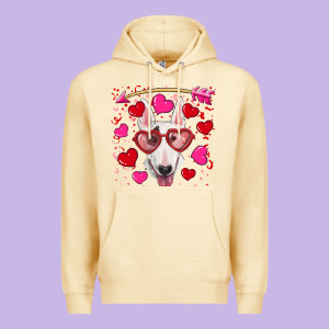 Valentine's Day  Bull Terrier Premium Hoodie Designed By Ranaportraitstore