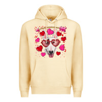 Pina Colada Valentine's day  bull terrier Premium Hoodie - RanaPortraitStore