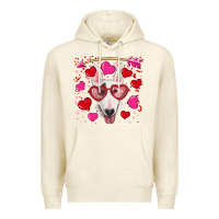 Sandshell Valentine's day  bull terrier Premium Hoodie - RanaPortraitStore