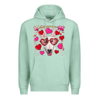 Seafoam Valentine's day  bull terrier Premium Hoodie - RanaPortraitStore