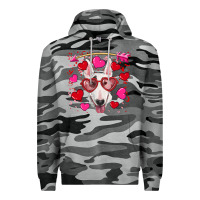 Slate Camo Valentine's day  bull terrier Premium Hoodie - RanaPortraitStore