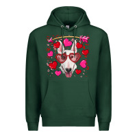 Sports Green Valentine's day  bull terrier Premium Hoodie - RanaPortraitStore