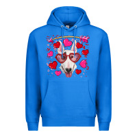 True Royal Valentine's day  bull terrier Premium Hoodie - RanaPortraitStore