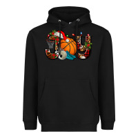Black joy with basketball and santa's hat Heavyweight Hoodie - AdoDesignShop