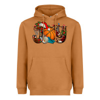 Meerkat joy with basketball and santa's hat Heavyweight Hoodie - AdoDesignShop