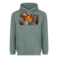 Sage joy with basketball and santa's hat Heavyweight Hoodie - AdoDesignShop