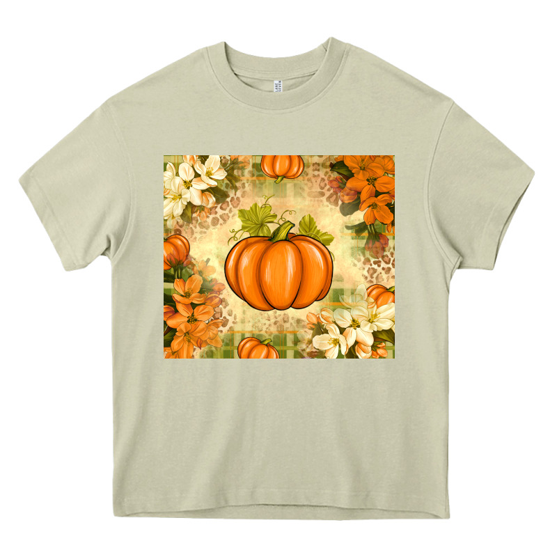 Fall Pumpkins With Flowers Heavy Core Tee by texasbilliewilder | Teevron