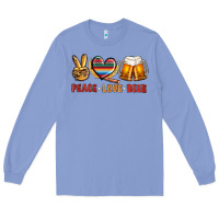Colony Blue peace love beer bbs Long Sleeve Tee - BundleAndBundleShop