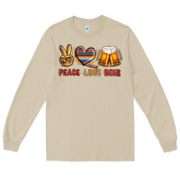 Mushroom peace love beer bbs Long Sleeve Tee - BundleAndBundleShop