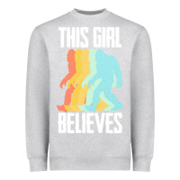 Heather Grey bigfoot t  shirt bigfoot   this girl believes t  shirt Heavyweight Sweatshirt - DesigneFamous