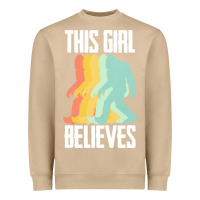 Mushroom bigfoot t  shirt bigfoot   this girl believes t  shirt Heavyweight Sweatshirt - DesigneFamous