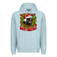Blue Mist meowy christmas Premium Hoodie - CowhideDigitalArt