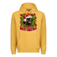 Mustard meowy christmas Premium Hoodie - CowhideDigitalArt