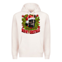 Pale Pink meowy christmas Premium Hoodie - CowhideDigitalArt