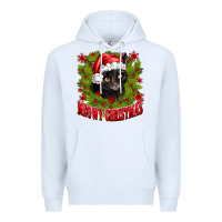 White meowy christmas Premium Hoodie - CowhideDigitalArt