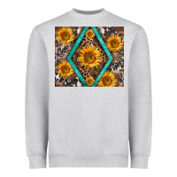 Heather Grey sunflower tumbler Heavyweight Sweatshirt - BarkalooDesign