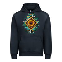Navy aztec leopard sunflower Urban Hoodie - JahusDesignShop