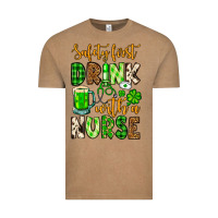 Vintage Coffee St. Patrick's Safety first drink with a Nurse Vintage Tee - OliviaCreatesArt