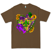 Cacao Mardi Gras heart Premium Tee - HowdyJamesFarm
