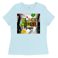 Baby Blue black nurse magic Ladies Tee - CowGirlArtShop