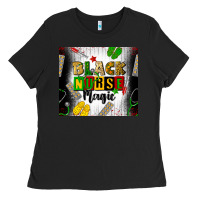Black black nurse magic Ladies Tee - CowGirlArtShop