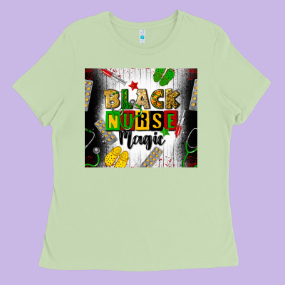 Black Nurse Magic Ladies Tee Designed By Cowgirlartshop