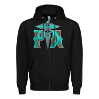 Black physician medical symbol assistant nurse Zipper Hoodie - BarkalooDesign