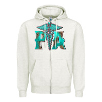 Oatmeal Heather physician medical symbol assistant nurse Zipper Hoodie - BarkalooDesign