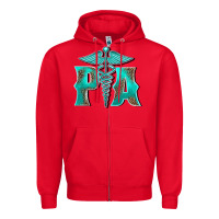 Red physician medical symbol assistant nurse Zipper Hoodie - BarkalooDesign