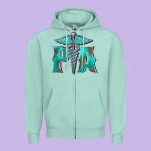 Physician Medical Symbol Assistant Nurse Zipper Hoodie Designed By Barkaloodesign