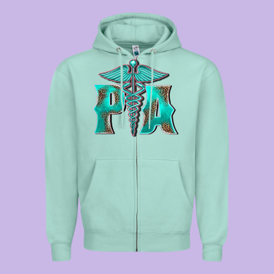 Physician Medical Symbol Assistant Nurse Zipper Hoodie Designed By Barkaloodesign