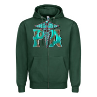Sports Green physician medical symbol assistant nurse Zipper Hoodie - BarkalooDesign