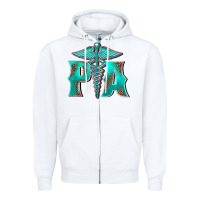 White physician medical symbol assistant nurse Zipper Hoodie - BarkalooDesign