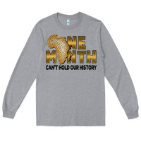 Heather Grey one month can't hold our history Long Sleeve Tee - FaDigitalArtStudio
