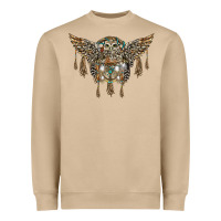 Mushroom native dream catcher with owl Heavyweight Sweatshirt - BarkalooDesign
