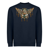 Navy native dream catcher with owl Heavyweight Sweatshirt - BarkalooDesign