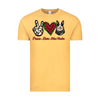 Vintage Mustard Peace Love Blue Heeler Vintage Tee - Jasminsmagicworld
