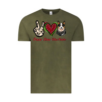 Vintage Olive Peace Love Blue Heeler Vintage Tee - Jasminsmagicworld