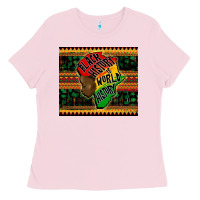 Bubblegum Pink black history is world history Ladies Tee - CowGirlArtShop