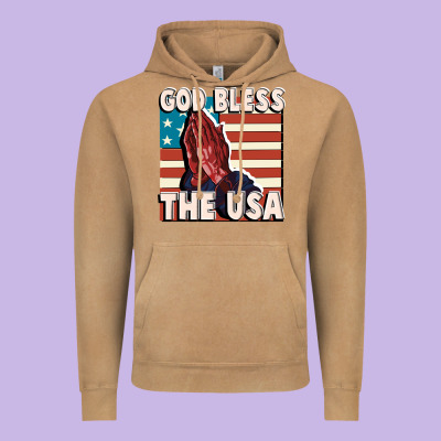 God Bless The Usa Vintage Hoodie Designed By Fadigitalartstudio