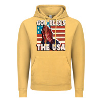 Vintage Mustard God Bless the USA Vintage Hoodie - FaDigitalArtStudio