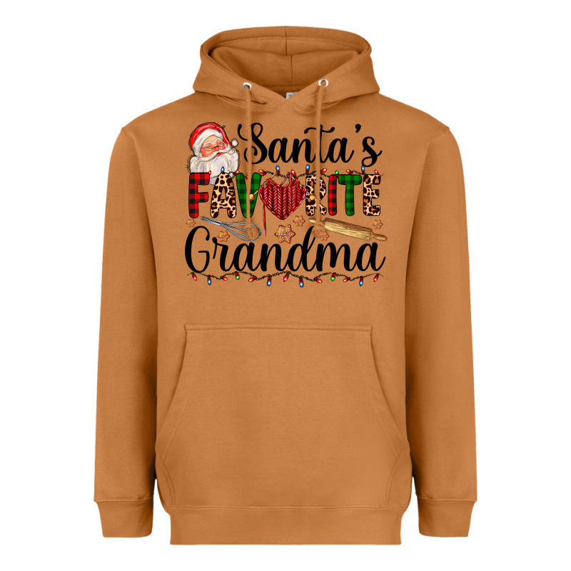 Santa's Favorite Grandma Heavyweight Hoodie by AdoDesignShop | Teevron
