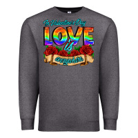 Charcoal Heather in valentines day love is everywhere Premium Sweatshirt - AdoDesignShop
