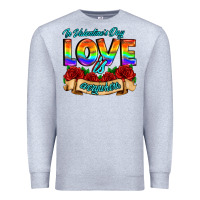 Heather Grey in valentines day love is everywhere Premium Sweatshirt - AdoDesignShop